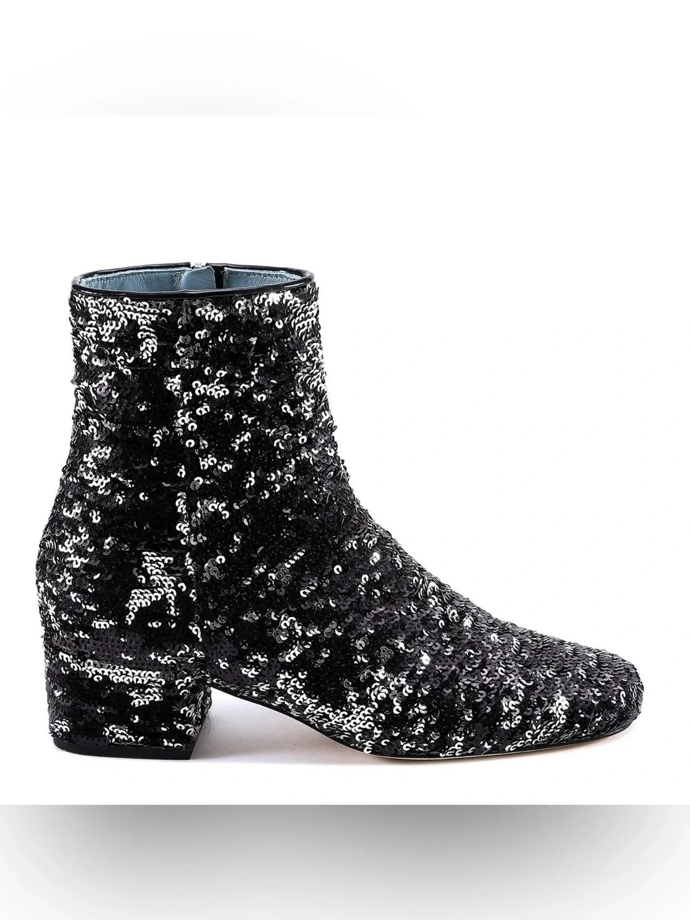 Chiara Ferragni Black Sequin Ankle Boots S39 US 8.5